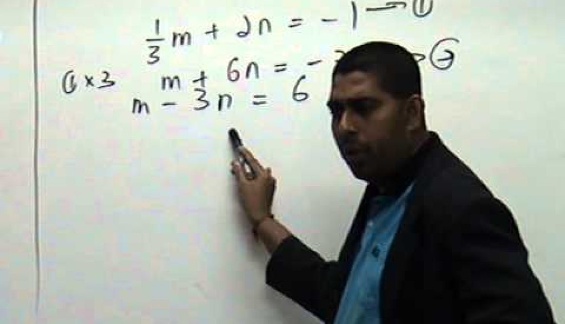 Best Maths-Simultaneous Linear Equation Form 4 SPM Cikgu Vijay exam tips